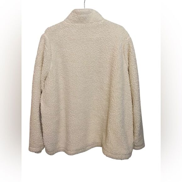 Torrid Active Winter White Sherpa Half Zip Pullover Sweater SZ 1X / 14-16 Cozy - Picture 7 of 15